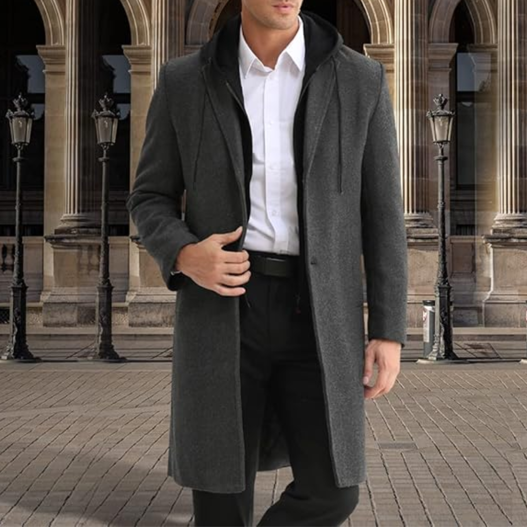 Heren Wolblend Trenchcoat - Pedro