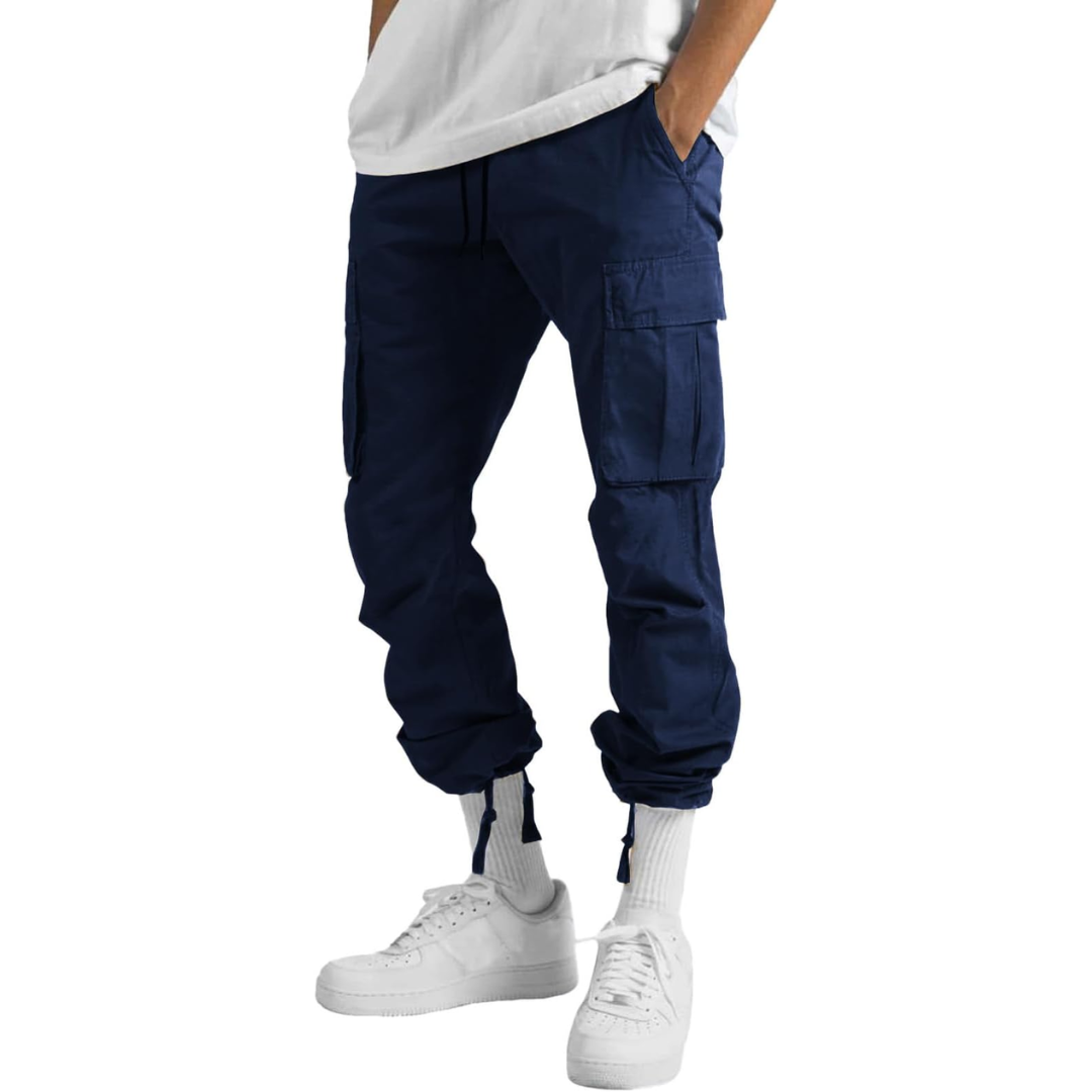 Heren Katoenen Cargo Joggers - Arno