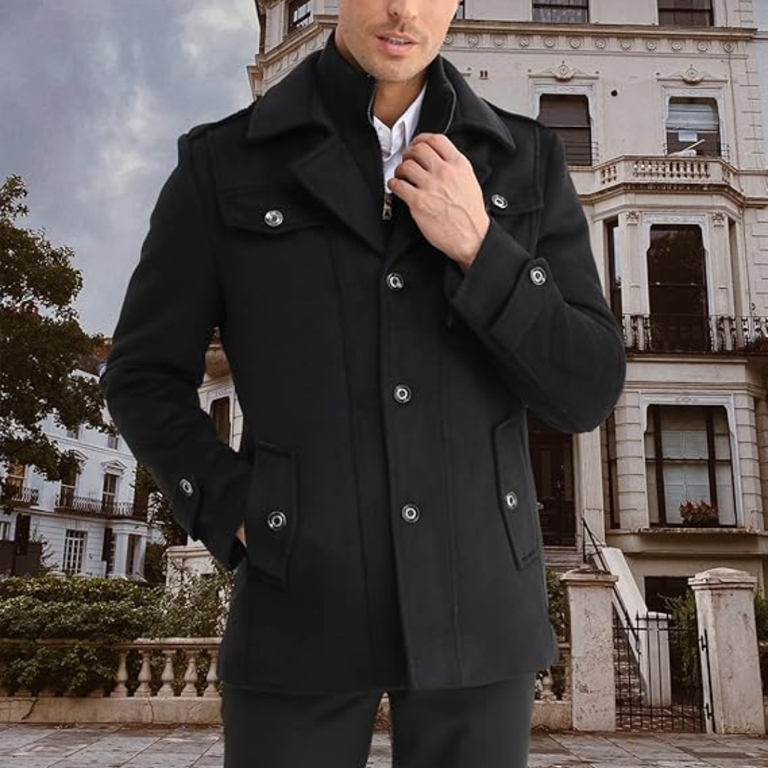 Heren Winter Trenchcoat van Wolmix - Liam