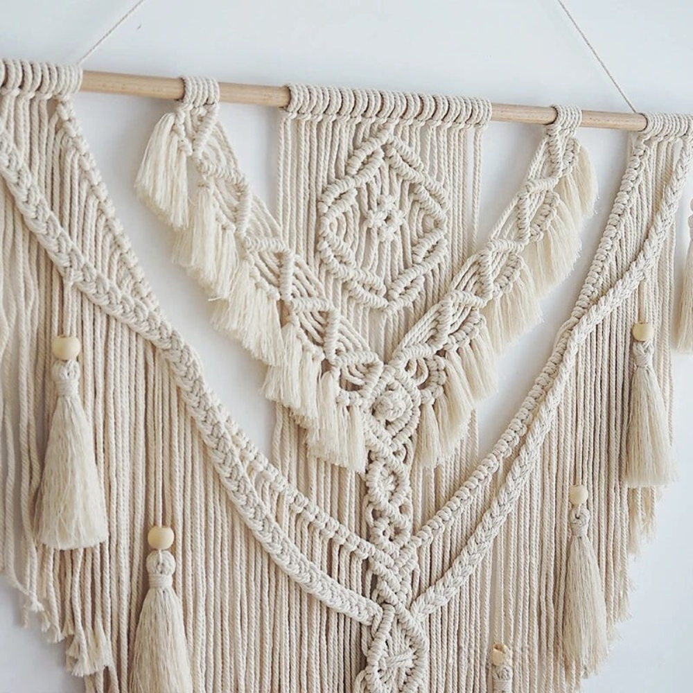 Scandinavische Boho Macramé Wandhanger - Liora