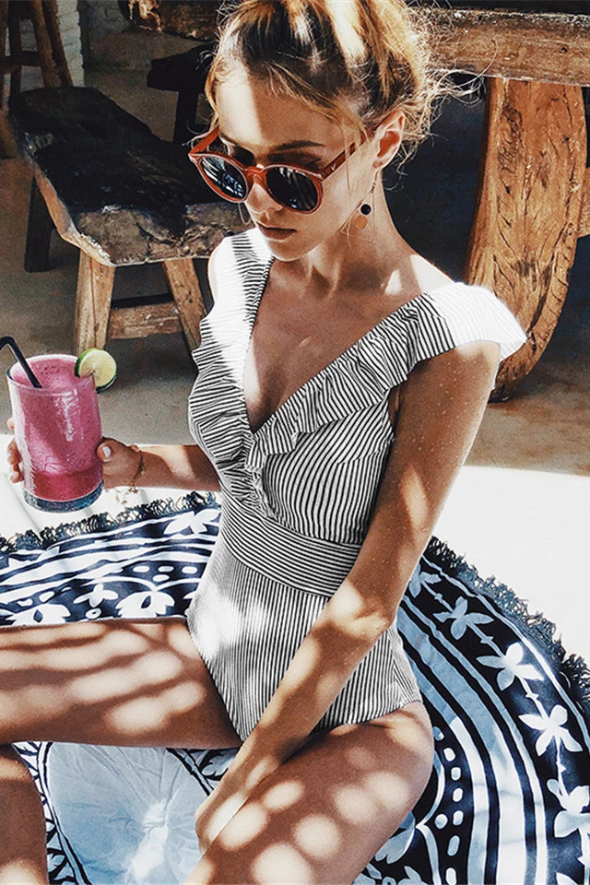 Retro Badpak met Print - Julia