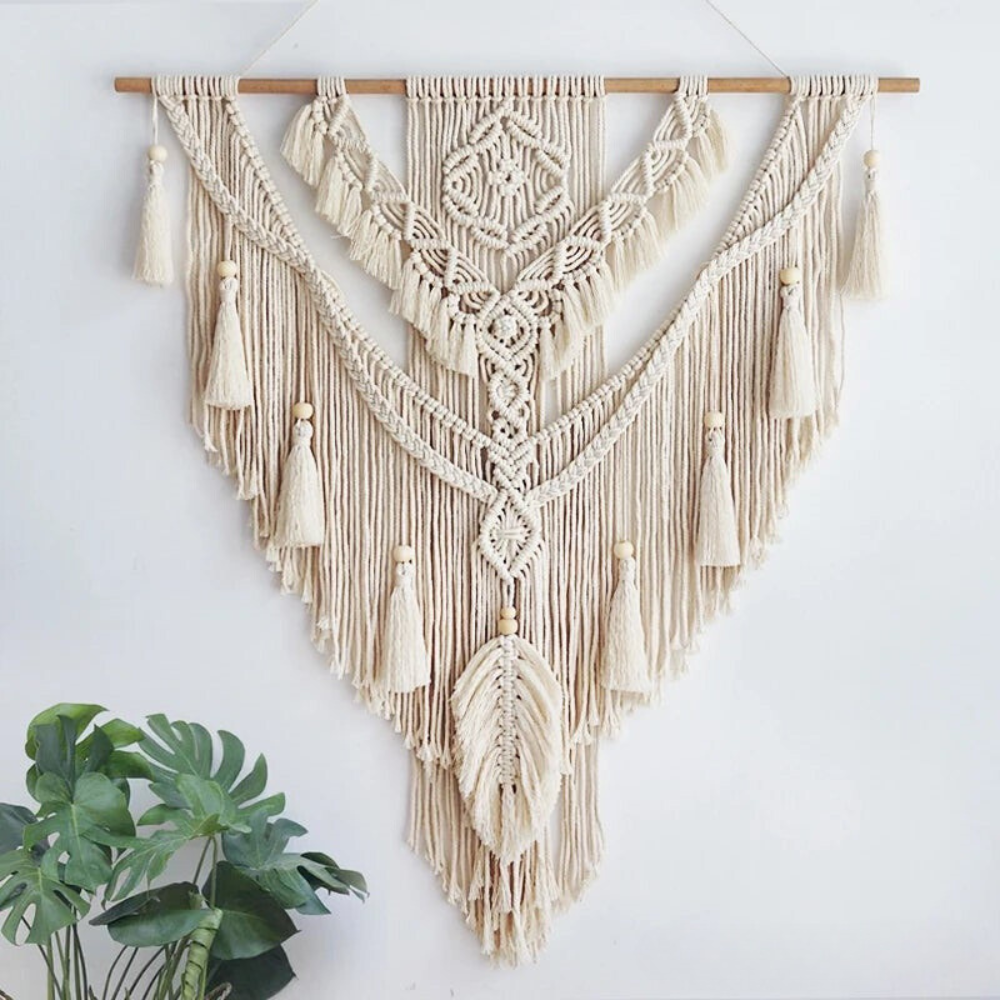 Scandinavische Boho Macramé Wandhanger - Liora
