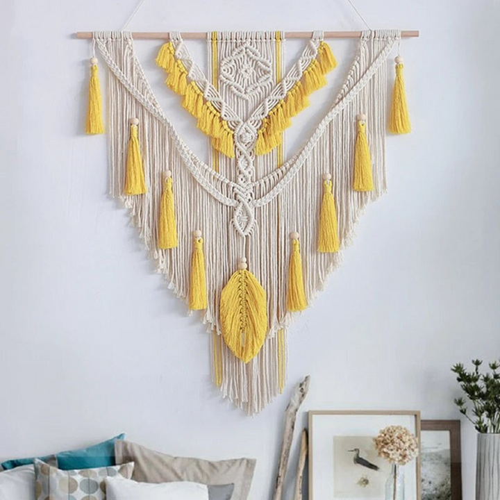 Scandinavische Boho Macramé Wandhanger - Liora