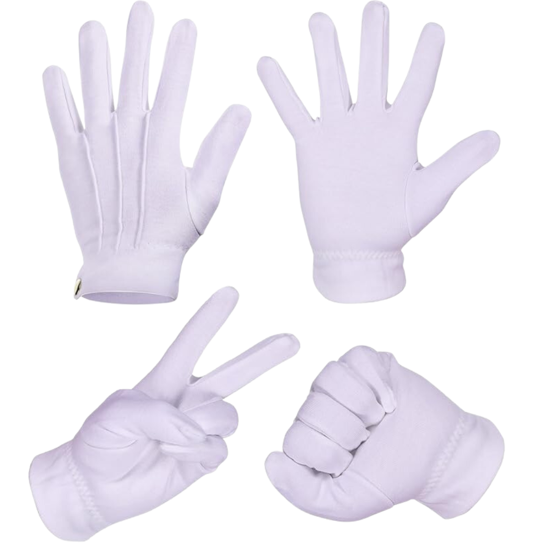 Witte Katoenen Handschoenen voor Formele Stijl - NobleGrip
