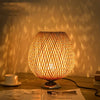 Vintage Bamboe Tafellamp - TimberGlow