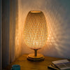 Vintage Bamboe Tafellamp - TimberGlow