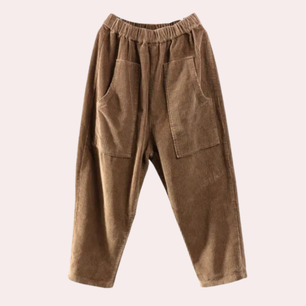 Casual Ribfluwelen Broek voor Dames - Marlowe