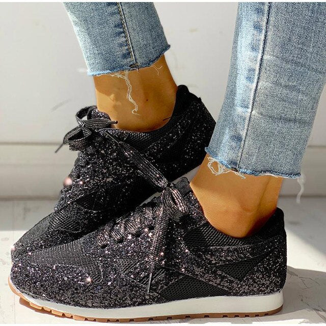 Trendy Dames Glitter Sneakers - Miranda