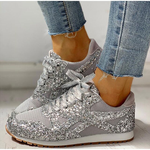 Trendy Dames Glitter Sneakers - Miranda