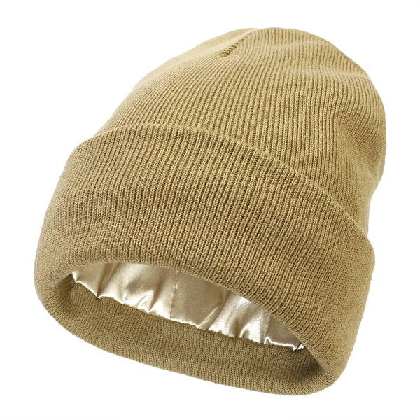 Winter Beanie met Zijden Voering - Noor
