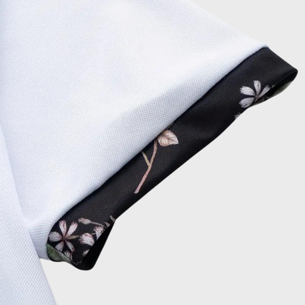 Heren Polo met Subtiele Print - Noah