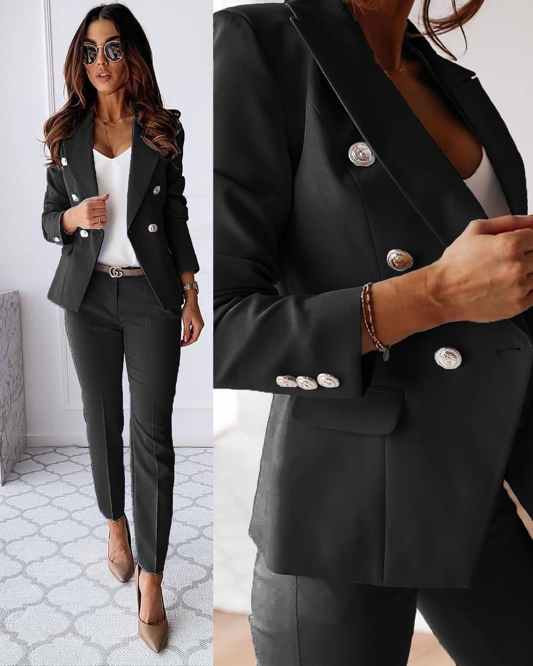 Tweedelige Dames Kledingset met Blazer en Broek – Celeste