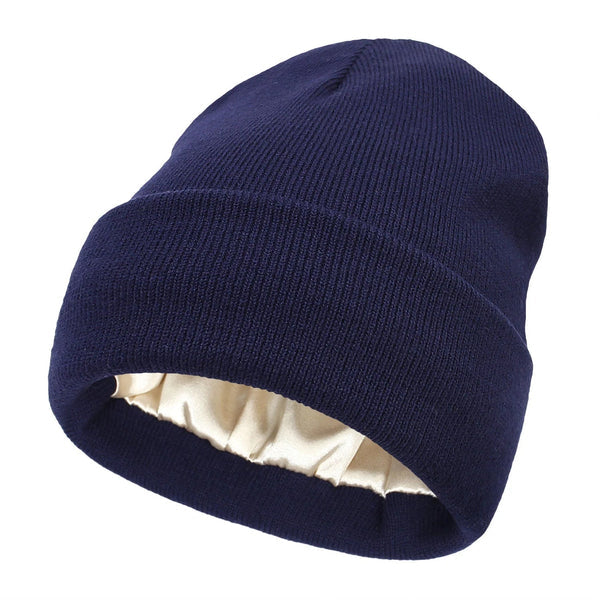 Winter Beanie met Zijden Voering - Noor