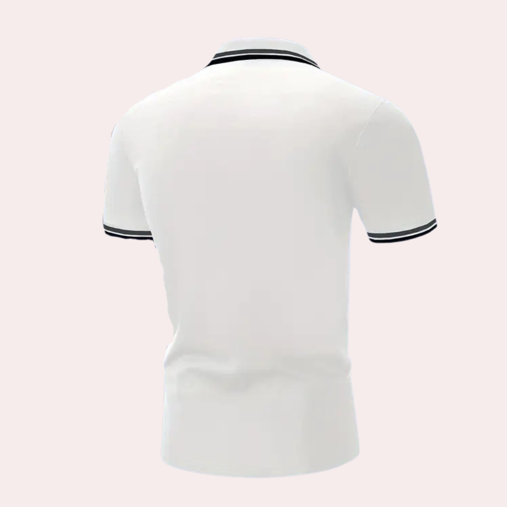 Trendy Witte Heren Polo - Tiberius