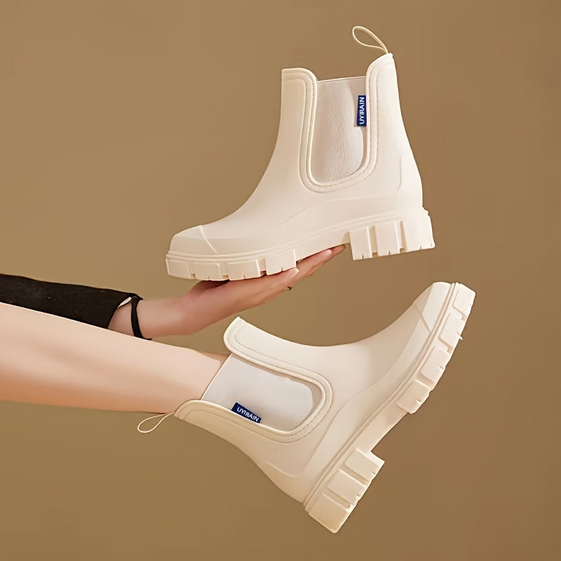 Dames Regenlaarzen halfhoog waterproof met antislipzool – Selora