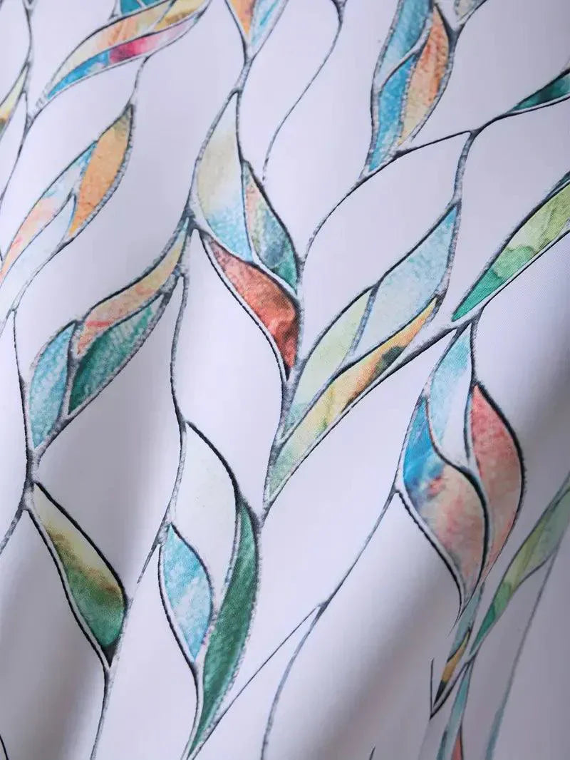 Trendy damesblouse met abstract patroon en knoopsluiting - Marlene