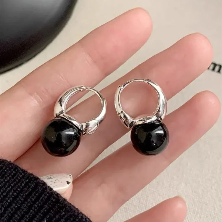 Stijlvolle Zwarte Onyx Oorbellen - Lina