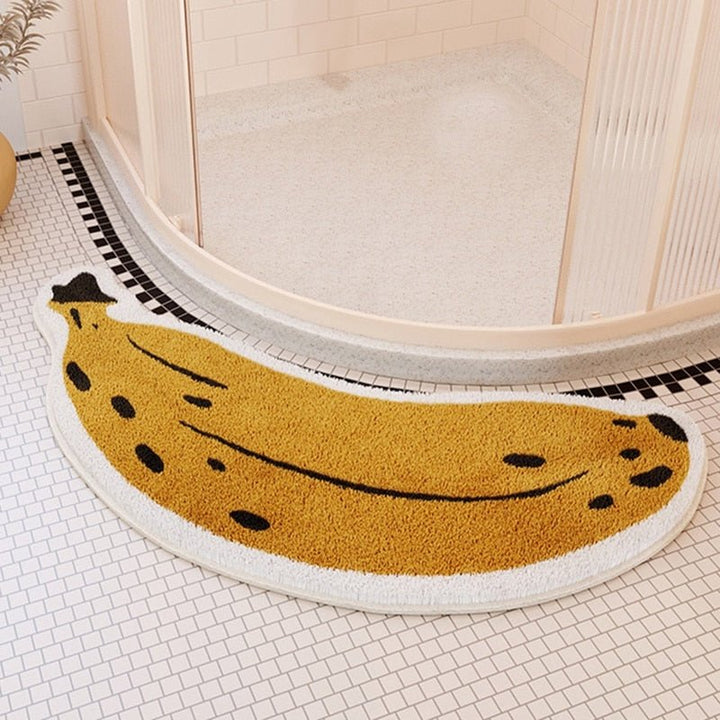 Anti-Slip Badmat met Banaan of Aubergine Design - ZestPad