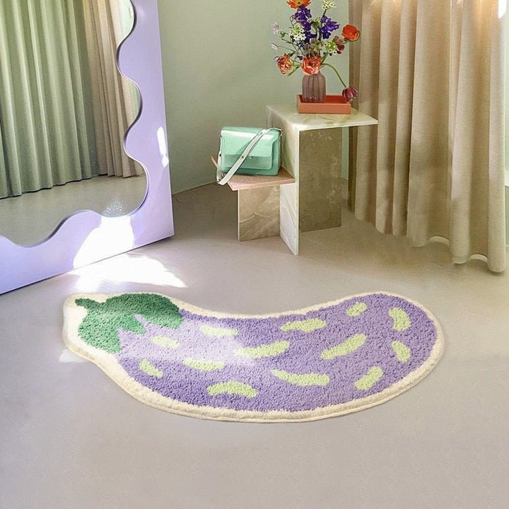 Anti-Slip Badmat met Banaan of Aubergine Design - ZestPad