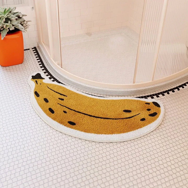 Anti-Slip Badmat met Banaan of Aubergine Design - ZestPad