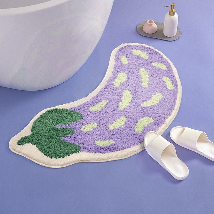 Anti-Slip Badmat met Banaan of Aubergine Design - ZestPad