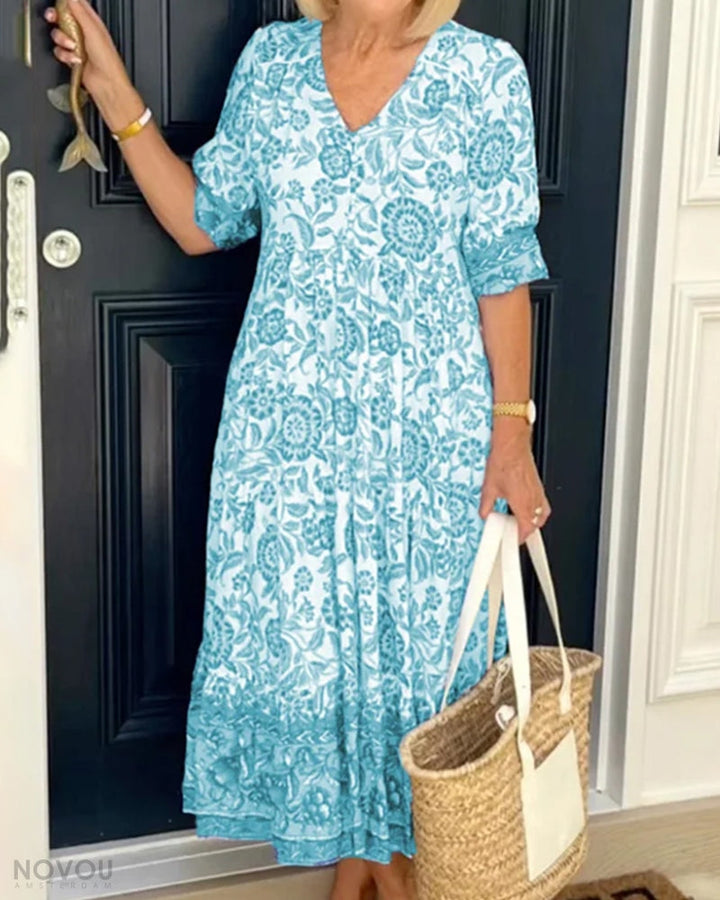 V-Hals Bloemenjurk – Soléna