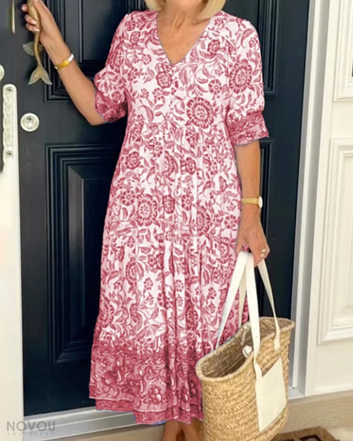 V-Hals Bloemenjurk – Soléna