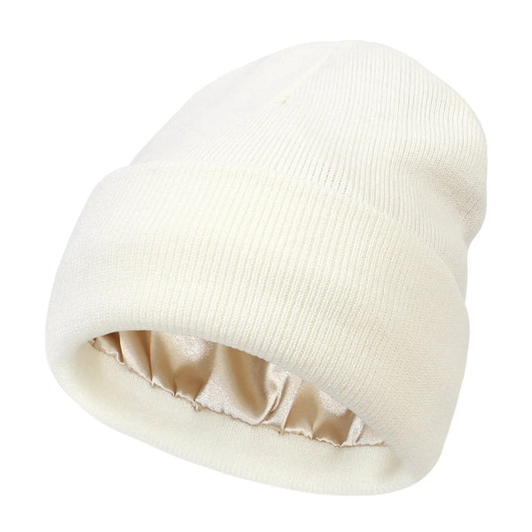 Winter Beanie met Zijden Voering - Noor