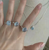 Aquamarijn Zilveren Ring - Nerida