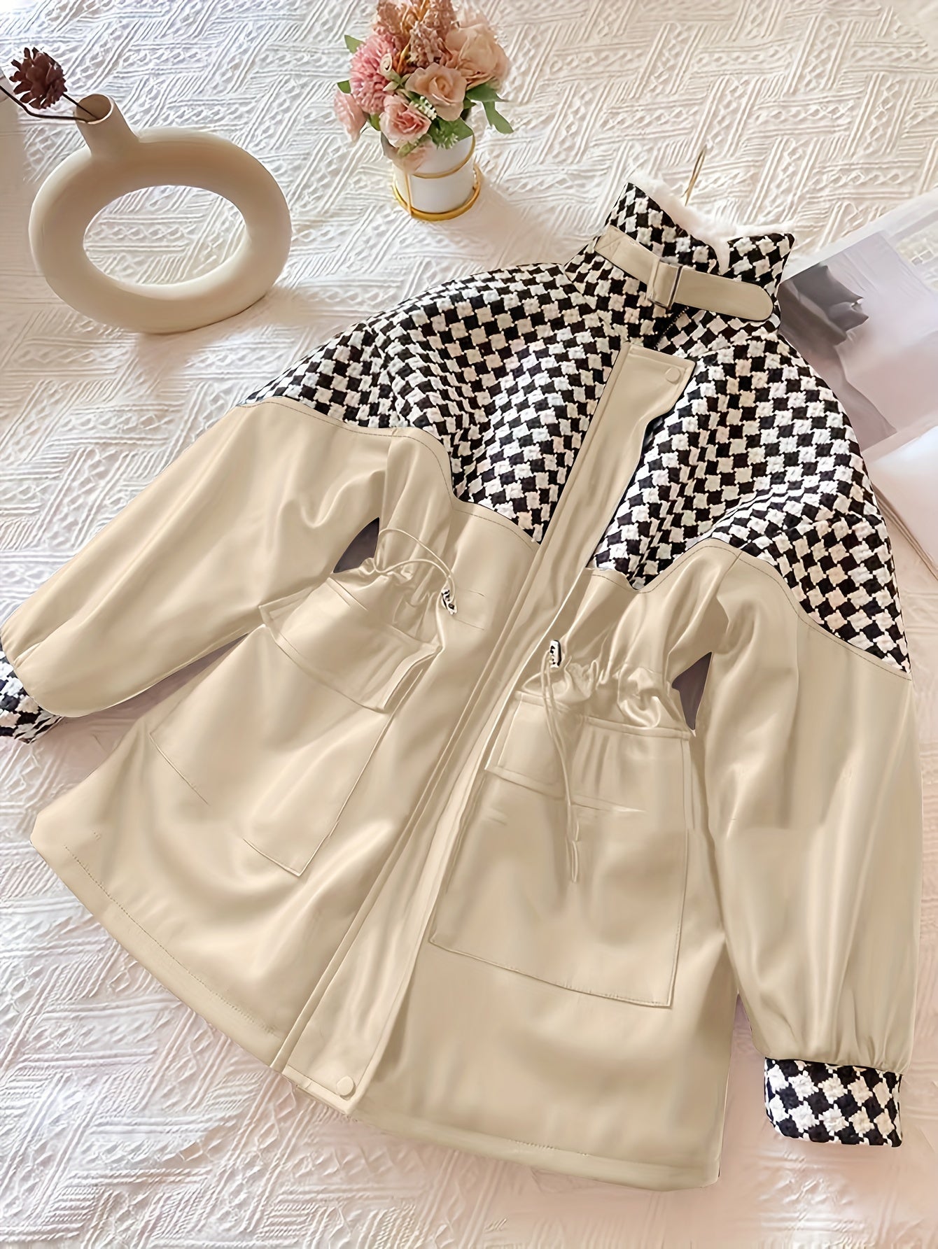 Dames Pluche Jas voor Herfst & Winter – Maribel