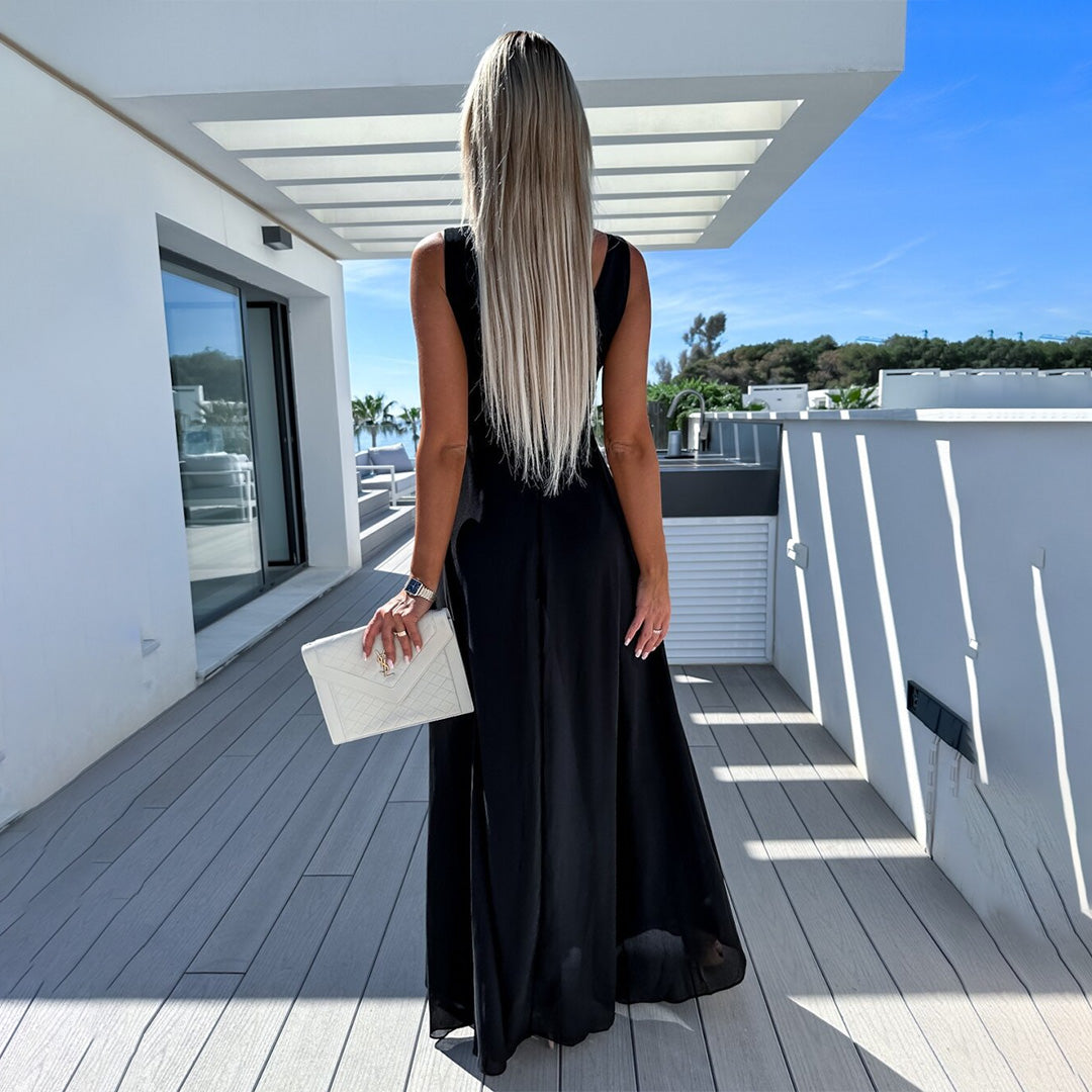 Stijlvolle Feestelijke Dames Jumpsuit met Jurk Look – Lorena