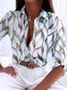 Trendy damesblouse met abstract patroon en knoopsluiting - Marlene