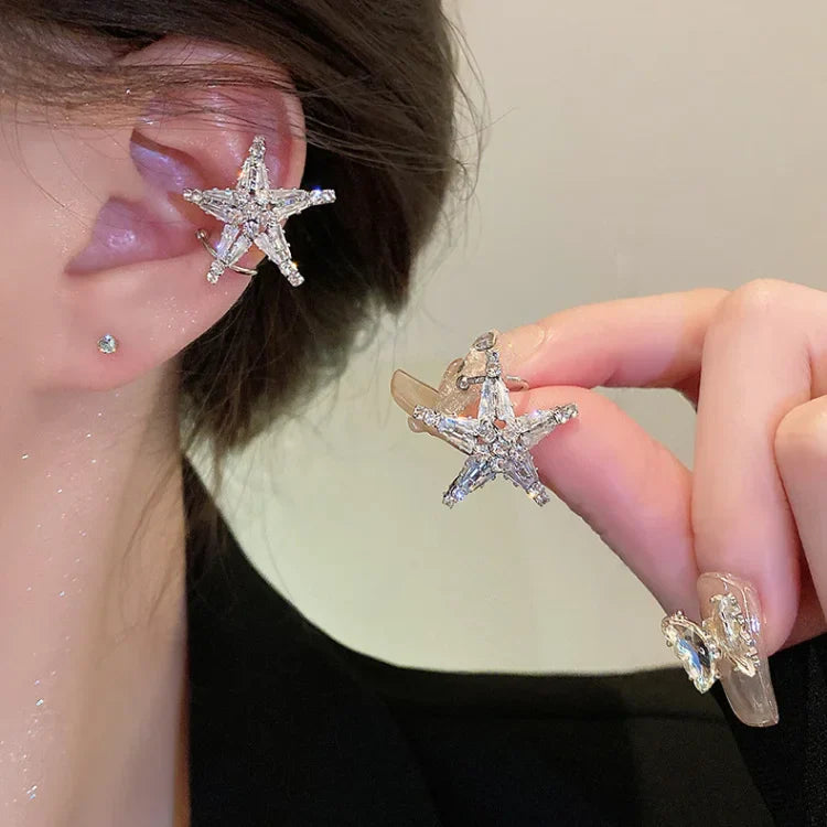 Zirkonia Ster Oorbellen/Ear Cuff - Lyric