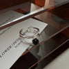 Zwarte Onyx Multilijnen Ring - Arden