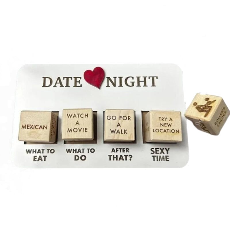 Luxe Houten Date Night Dobbelstenen Set - Creatieve en Spannende Date Ideeën - Verassingsspel