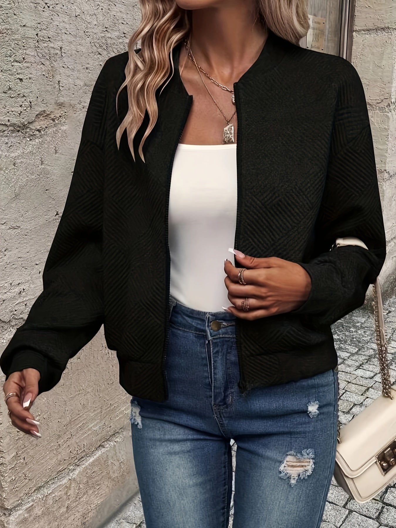 Stijlvolle Dames Zip-Up Jas – Rivka