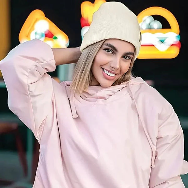 Winter Beanie met Zijden Voering - Noor