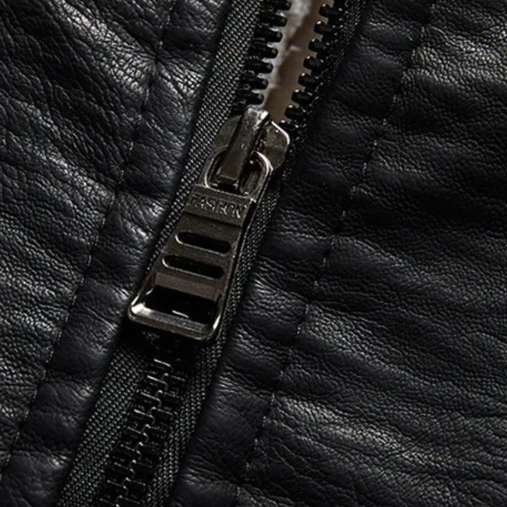 Klassieke Zwarte Leren Herenjas met Tijdloos Design - Luca