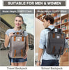 15.6” Waterdichte Vintage Laptop Rugzak met Opbergvakken – UrbanEase