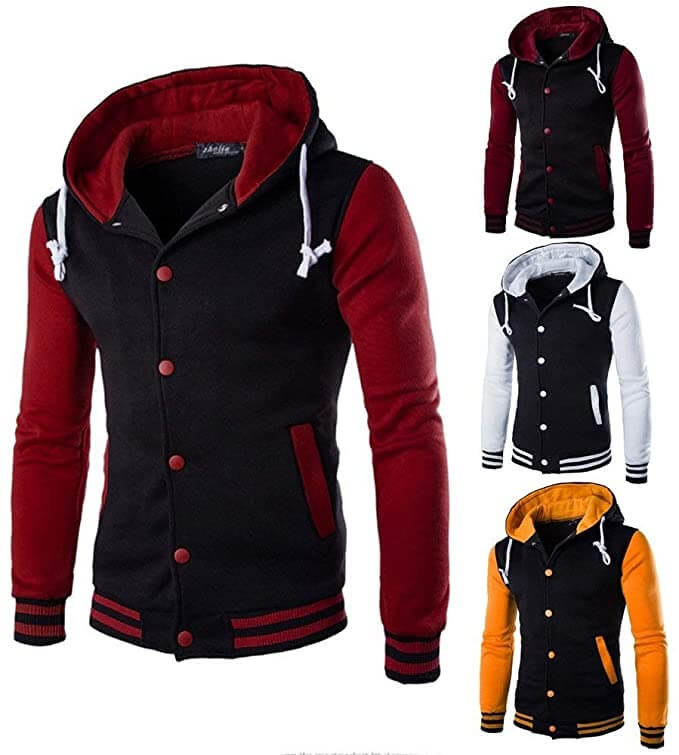 Heren Baseball Hoodie in Varsity Stijl – Herfsteditie Kevin