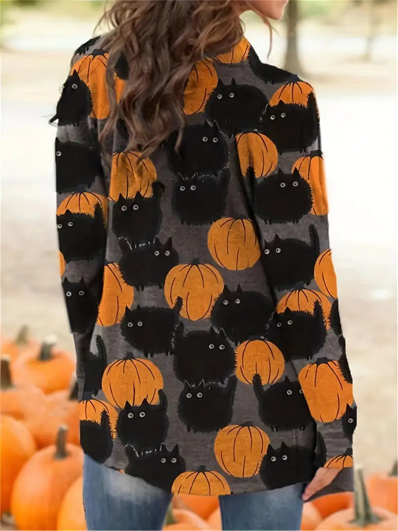 Casual Halloween-pompoen Damesvest - Luna
