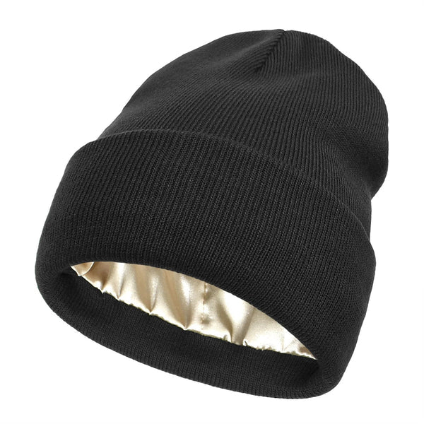 Winter Beanie met Zijden Voering - Noor