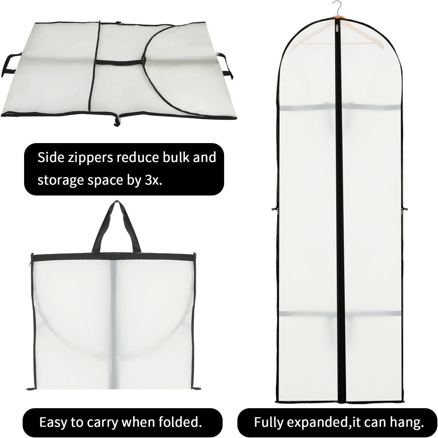 Lange Jurk Opslaghoes – 180 cm met Rits en Venster (1 Kopen, Krijg 1 GRATIS)