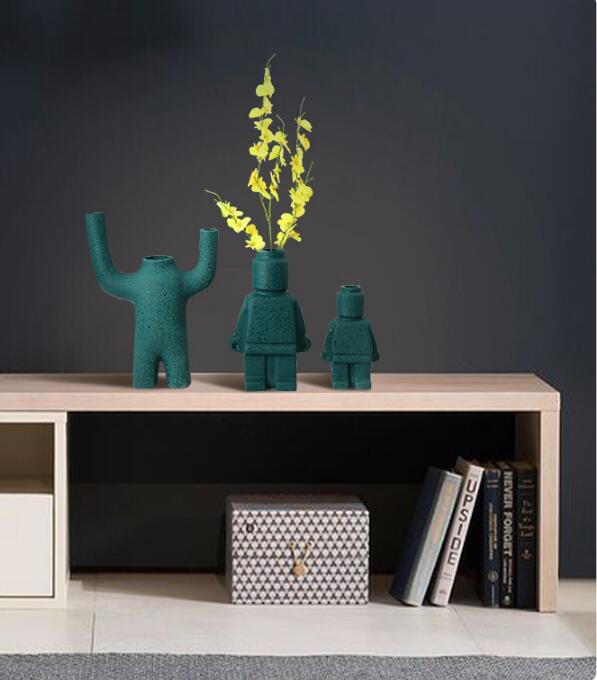 Robot Bloempotten van Keramiek - BrickBotanica