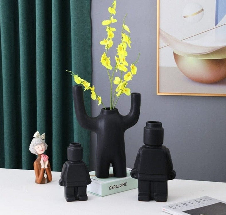 Robot Bloempotten van Keramiek - BrickBotanica