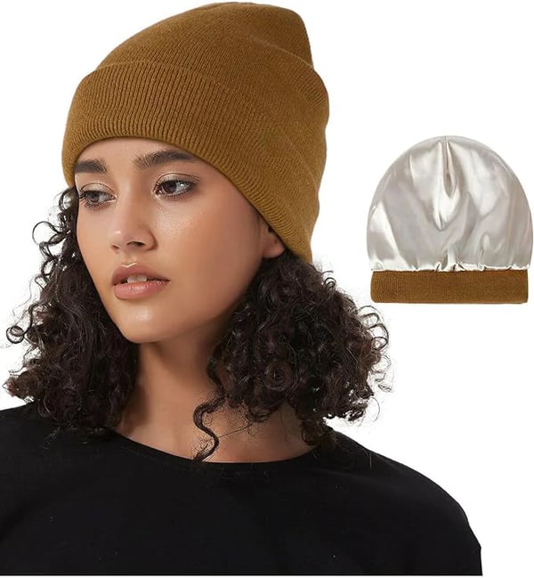 Winter Beanie met Zijden Voering - Noor