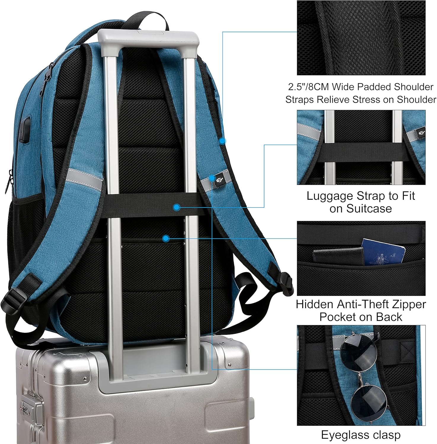 Waterdichte Laptop Rugzak met USB Poort & Anti-Diefstal Ontwerp – TechPro (1+1 GRATIS Tijdelijke Actie)