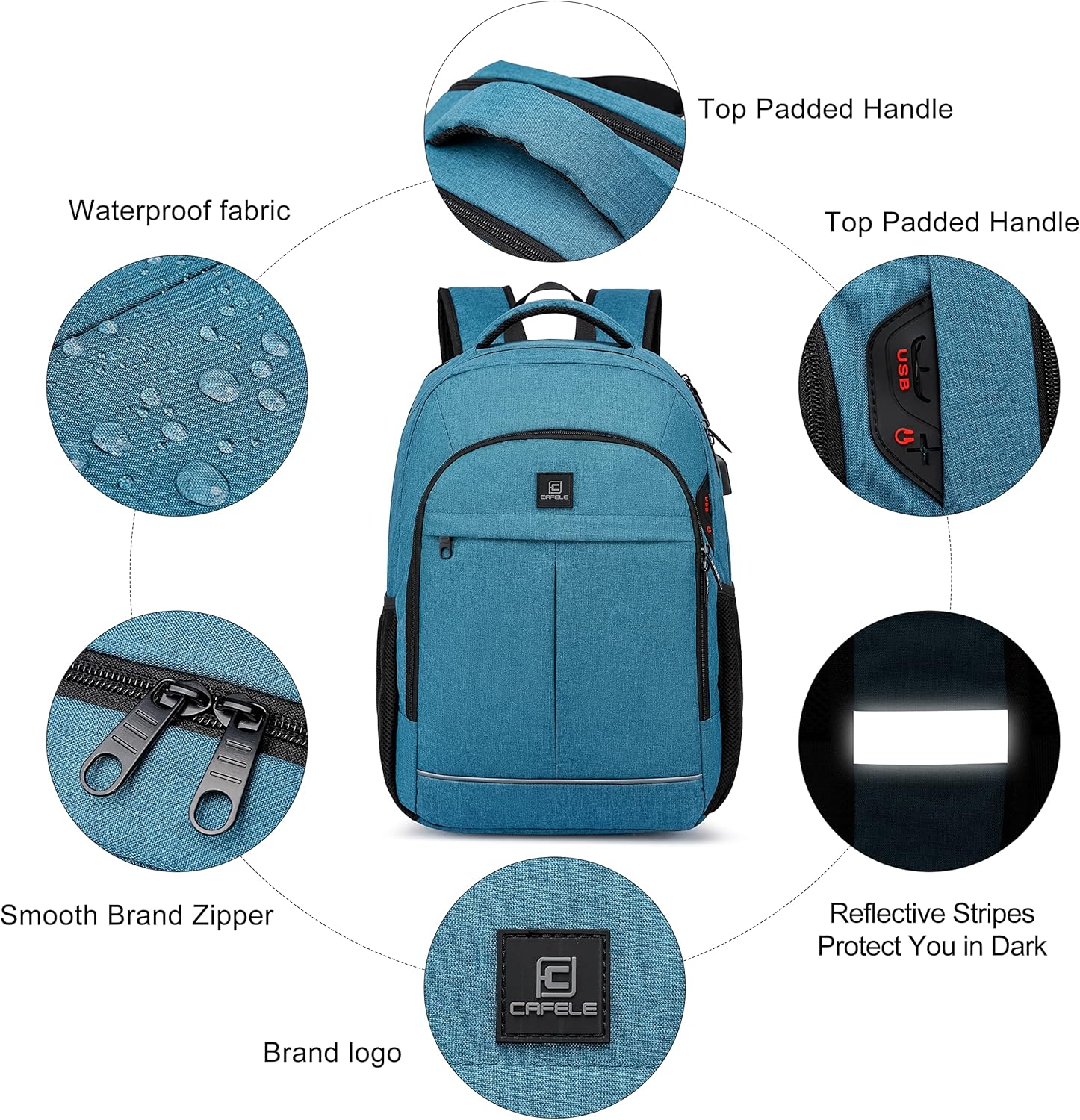 Waterdichte Laptop Rugzak met USB Poort & Anti-Diefstal Ontwerp – TechPro (1+1 GRATIS Tijdelijke Actie)