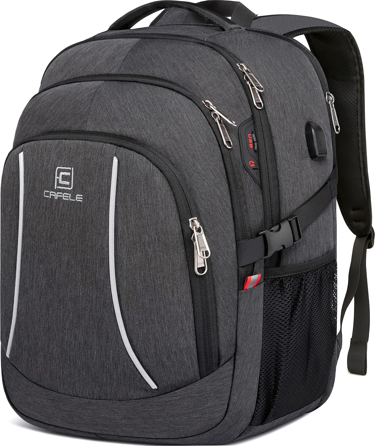 Waterdichte Laptop Rugzak met USB Poort & Anti-Diefstal Ontwerp – TechPro (1+1 GRATIS Tijdelijke Actie)
