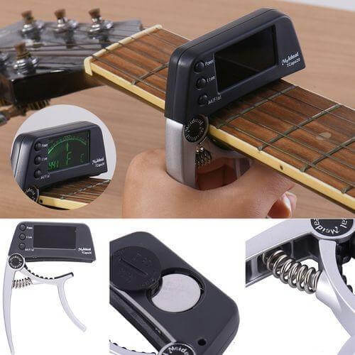 2-in-1 Gitaar Capo & Tuner – TuneGrip